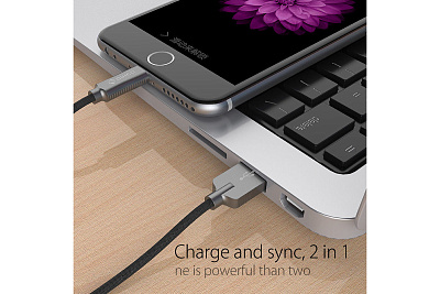 Кабель USB 2.0 - Lightning(m) 8-pin, 1m (ORICO-LTU-10-BK-BP)