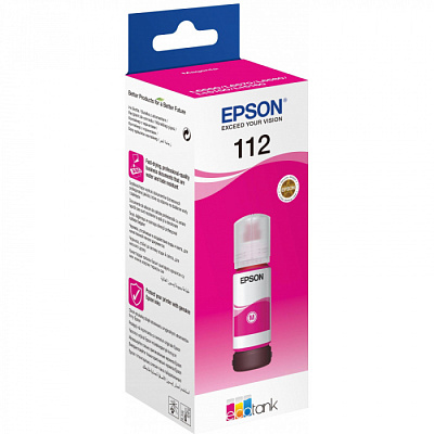 Контейнер с пурпурными чернилами Epson C13T06C34A, 112, совместимость L11160/L15150/L15160/L6550/L6570 (C13T06C34A_N)