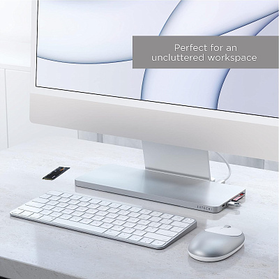 Картридер / USB-хаб Satechi Slim Dock for iMac - Silver (ST-UCISDS)