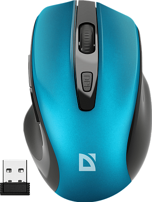 Мышь беспроводная Defender Prime MB-053 бирюзовый (52054)