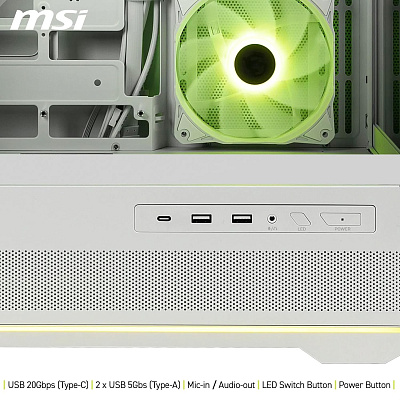 Компьютерный корпус MSI MAG PANO 110R PZ WHITE (MAG PANO 110R PZ WHITE)