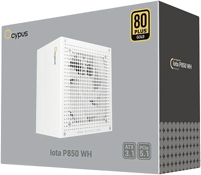 Блок питания Ocypus Iota P850 WH 850W Full Modular, 80+ GOLD, Белый (Iota-P850-G1FFWH025X-EU)