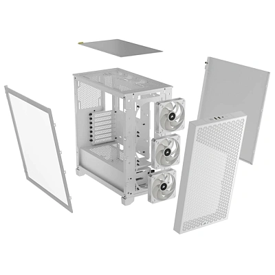 Корпус Corsair 3000D RGB AirFlow Tempered Glass White (CC-9011256-WW)