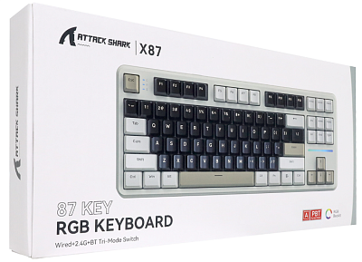 Клавиатура Attack Shark X87, Linear Blueberry switch, Twilight color (X87-TW)