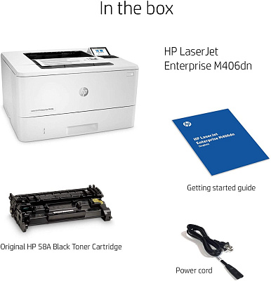 Принтер лазерный HP LaserJet Enterprise M406dn (3PZ15A)