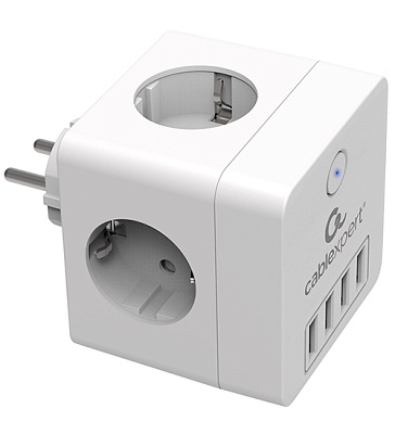 Сетевой фильтр Cablexpert Cube CUBE-4-U4-W (CUBE-4-U4-W) ( CUBE-4-U4-W)