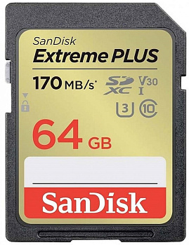 Карта памяти Sandisk Extreme PLUS 64GB SDXC (SDSDXW2-064G-GNCIN)