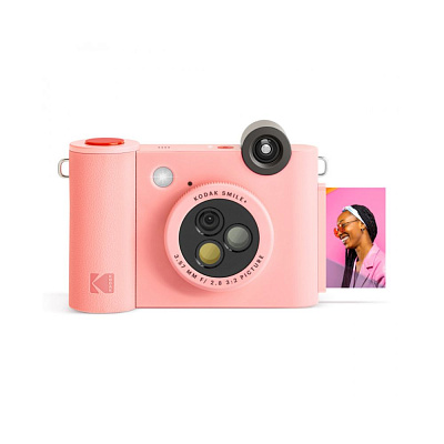 Фотоаппарат моментальной печати Kodak Smile+ розовый (RODSMPCAMPK)