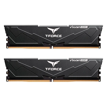 Комплект модулей памяти TeamGroup Team T Force Vulcan DDR5 64Gb (32x2), 6000MHz, Black (FLBD564G6000HC38ADC01)
