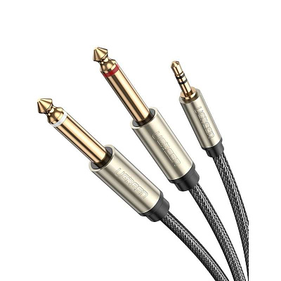 Кабель Audio(m) 3.5mm - 2*Audio(m) 6.3mm, 3m AV126 UGREEN (10618)