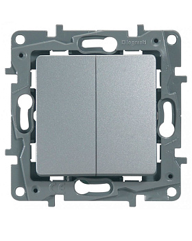 Legrand 672402 Выкл 2кл АЛЮ ETIKA (672402)