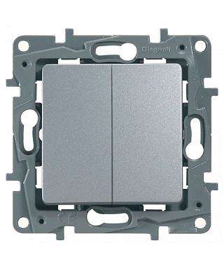 Legrand 672402 Выкл 2кл АЛЮ ETIKA (672402)