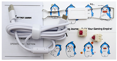 Клавиатура Attack Shark X87, Linear Blueberry switch, Twilight color (X87-TW)