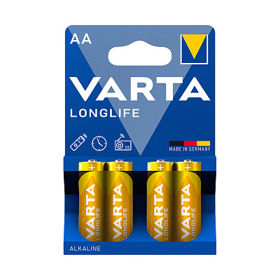Батарейка VARTA Longlife Mignon 1.5V - LR6/AA 4 шт в блистере (LR6/АА Longlife 4)