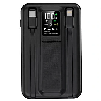 Портативный внешний аккумулятор Power Bank ARG 10000mAh Black Wireless ARGB41 (ARGB41)