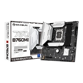 Материнская плата MaxSun Terminator B760M D4, LGA1700 B760 mATX (MS-Terminator B760M D4) Материнская плата MaxSun Terminator B760M D4, LGA1700 B760 mATX (MS-Terminator B760M D4)