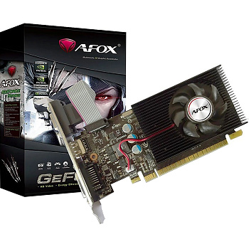 Видеокарта NVIDIA, 2 GB, Afox GT 730, DVI/HDMI/VGA, GDDR3/128bit, +LP (AF730-2048D3L6)