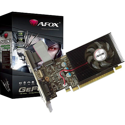 Видеокарта NVIDIA, 2 GB, Afox GT 730, DVI/HDMI/VGA, GDDR3/128bit, +LP (AF730-2048D3L6)