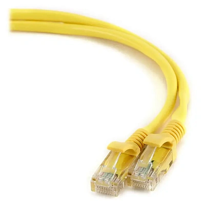 Патч-корд UTP Cablexpert PP12-1.5M/Y кат.5e, 1.5м, литой, многожильный (желтый) (PP12-1.5M/Y)