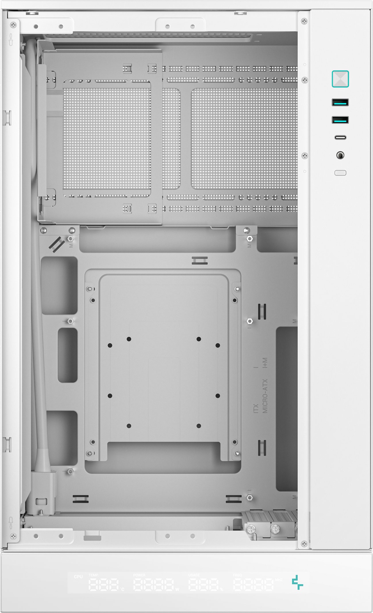 Компьютерный корпус Deepcool CH270 DIGITAL WH (R-CH270-WHNDM0-G-1)