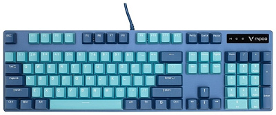 Клавиатура Rapoo V500Pro, Gaming, Cyan-Blue, USB, Backlight (19882/12279)