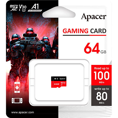 Карта памяти Apacer AP64GMCSX10U7-RAGC 64GB (AP64GMCSX10U7-RAGC)
