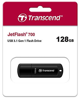USB Флеш 128GB 3.0 Transcend TS128GJF700 черный (TS128GJF700)