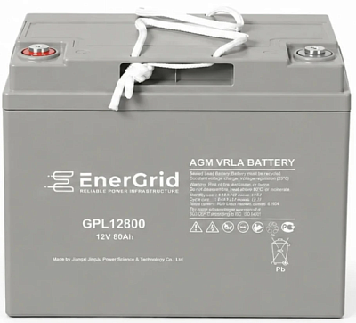 Аккумулятор EnerGrid GPL12800, 12В 80Ач (EnerGrid GPL12800)