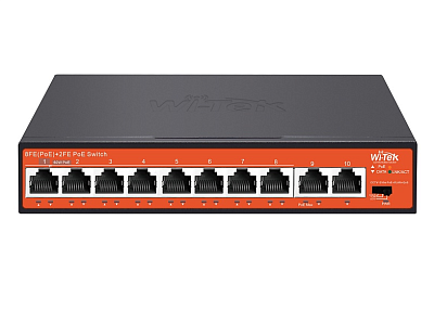 Коммутатор неуправляемый Wi-Tek WI-PS210 v4  (WI-PS210 v4)
