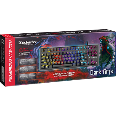 Клавиатура механическая USB Defender Dark Arts GK-375 (45375)