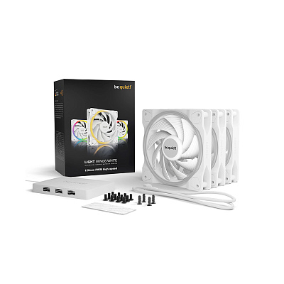 Вентилятор для компьютерного корпуса Bequiet! Light Wings 120mm PWM Triple Pack White (BL100)