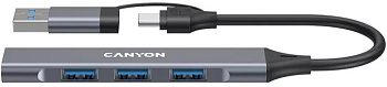 USB-хаб Canyon OnHub 02 4in1 USB-A/C Grey (CNS-TDS02G)