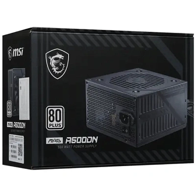 Блок питания ATX 500W MSI MAG A500DN, 80+Standard Black (MAG A500DN)