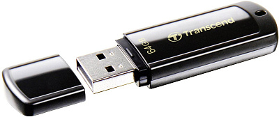 USB Флеш 64GB 2.0 Transcend TS64GJF350 черный (TS64GJF350)