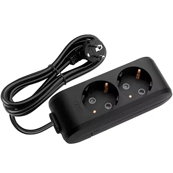 Удлинитель VIKO Multi-Let 2 х 2м черный, заземление (90134202)