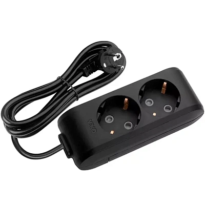 Удлинитель VIKO Multi-Let 2 х 2м черный, заземление (90134202)
