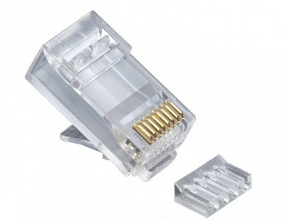Коннектор RJ45 UTP 8P8C, универсальный, cat.6, 100 шт. (TWT-PL45-8P8C-6)