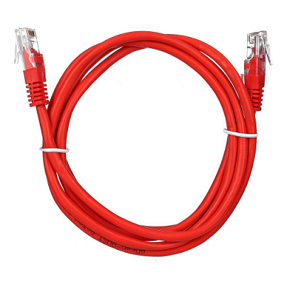 Патч-корд UTP Cablexpert PP6U-1M/R  кат.6, 1м, литой, многожильный (красный) (PP6U-1M/R)