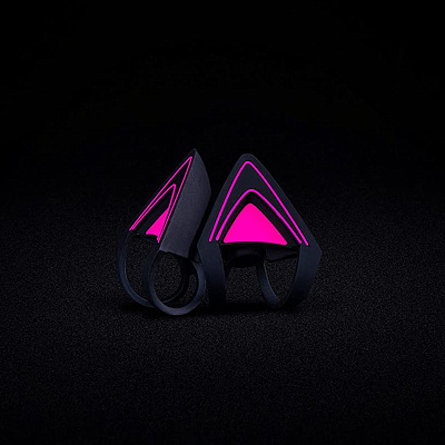 Накладные кошачьи ушки на гарнитуру Razer Kitty Ears for Kraken - Neon Purple (RC21-01140100-W3M1)