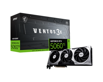 Видеокарта MSI GeForce RTX 5060 Ti 16G VENTUS 3X OC (G506T-16V3C)