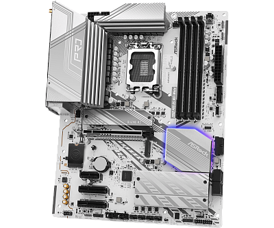 Материнская плата ASRock Z890 PRO RS WIFI WHITE  (Z890 PRO RS WIFI WHITE) - 68651 (90-MXBQC0-A0UAYZ)