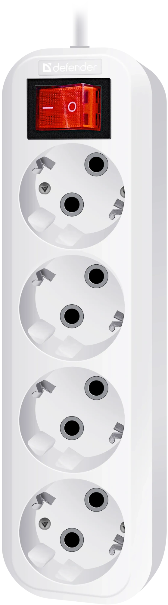 Удлинитель с заземлением Defender L340 16 А, 7 м, 4 розетки, белый (99364) Удлинитель с заземлением Defender L340 16 А, 7 м, 4 розетки, белый (99364)