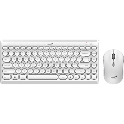 Клавиатура Genius LuxeMate Q8000, + мышь, White, (31340013411)