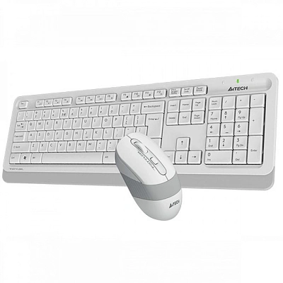 Клавиатура+мышь беспроводная A4tech FG1010S-White Fstyler USB (FG1010S-White Fstyler)