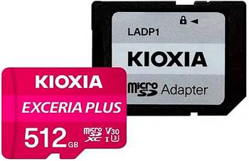 Карта памяти KIOXIA Exceria Plus microSD 512 ГБ (LMPL1M512GG2)