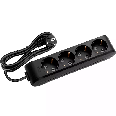 Удлинитель VIKO Multi-Let 4 х 3м черный, заземление (90134403)