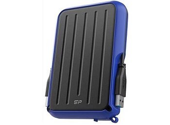 Внешний жесткий диск HDD USB 2 TB Silicon Power, A66, USB 3.2, blue (SP020TBPHD66SS3B)