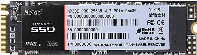 Твердотельный накопитель SSD 256Gb, M.2 2280, Netac N930E Pro, NVMe, PCIe 3x4, 2040R/1270W (NT01N930E-256G-E4X)