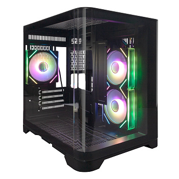 Компьютерный корпус 1STPLAYER UV5 BLACK (UV5-BK-2FC7R-1FC7)