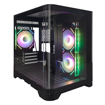 Компьютерный корпус 1STPLAYER UV5 BLACK (UV5-BK-2FC7R-1FC7)